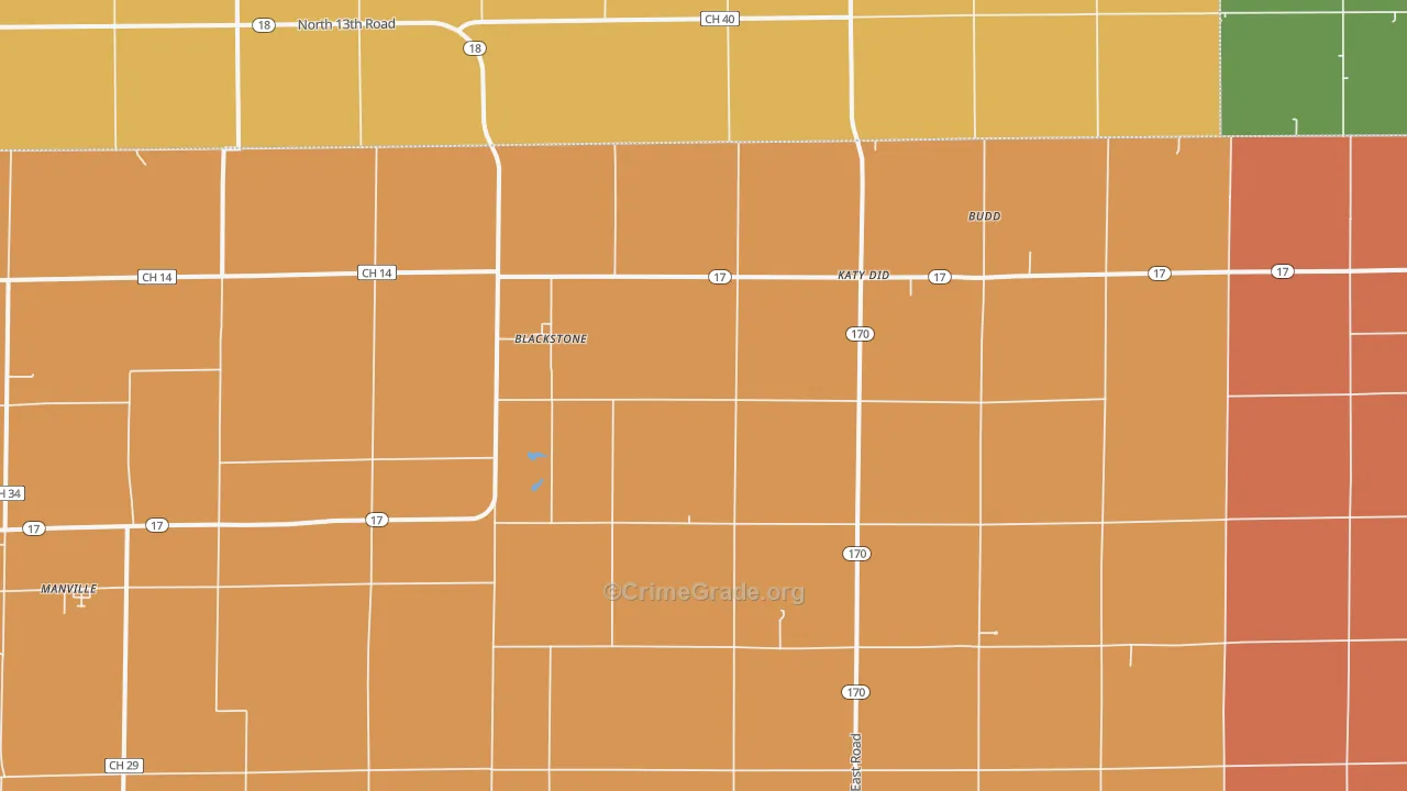 61313, IL Map of Theft Rates