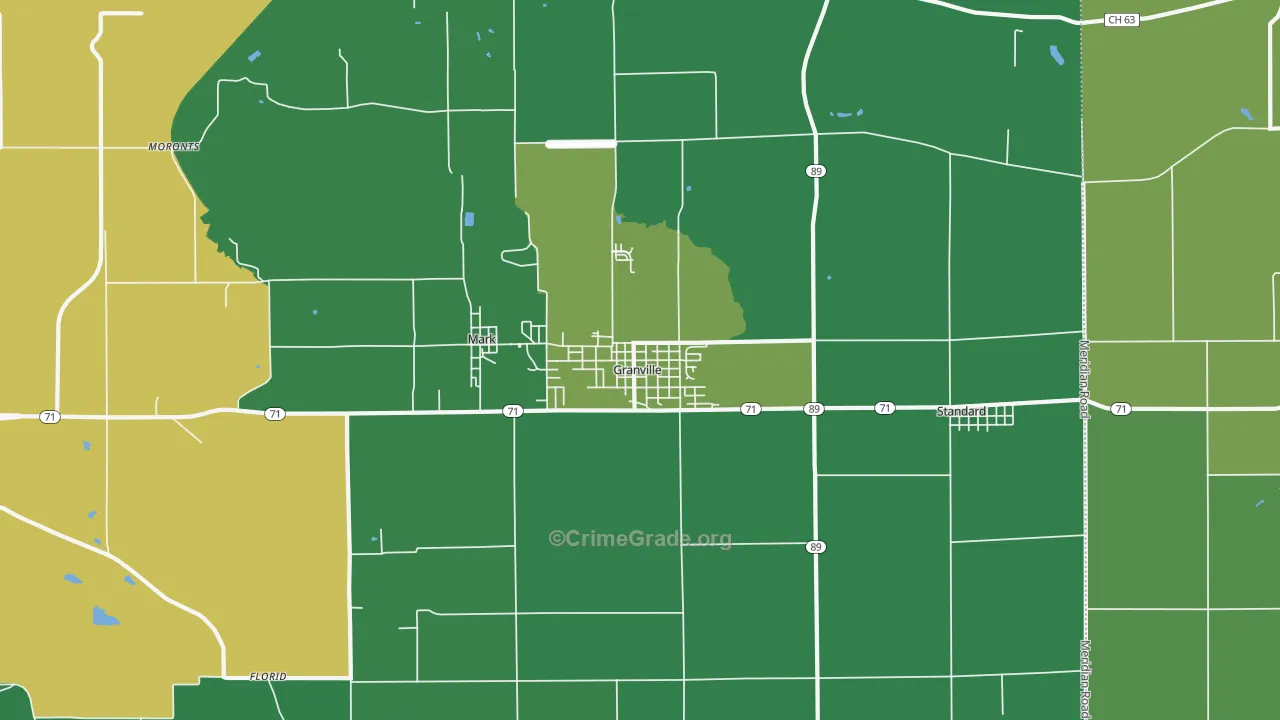 61326, IL Map of Theft Rates