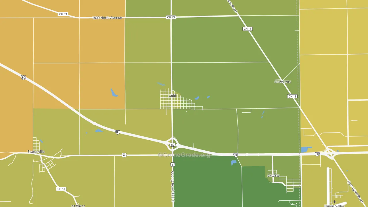 61329, IL Map of Theft Rates