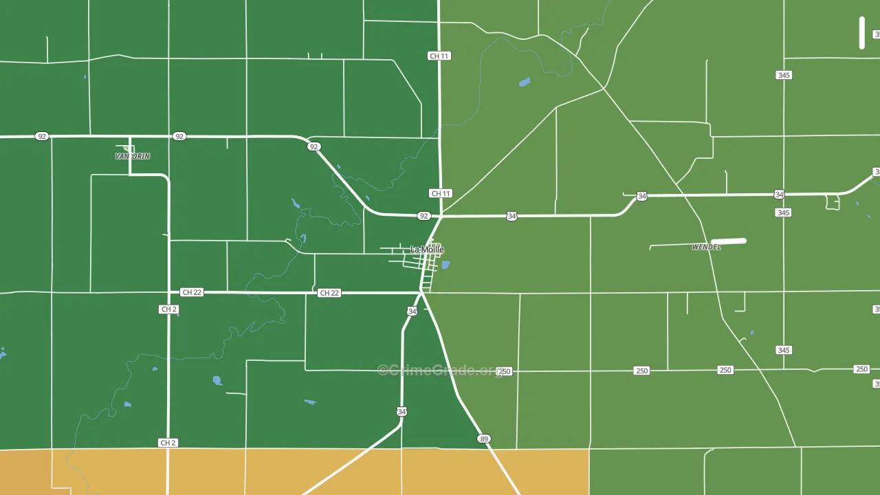 61330, IL Map of Theft Rates