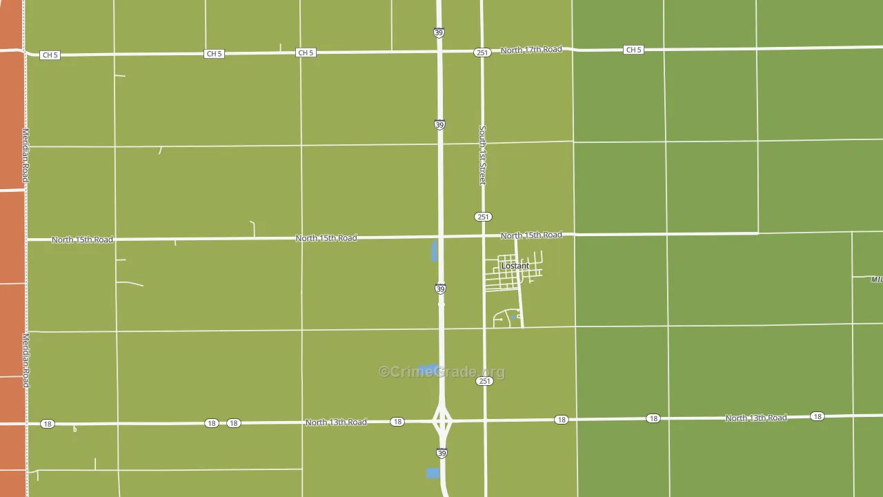 61334, IL Map of Theft Rates