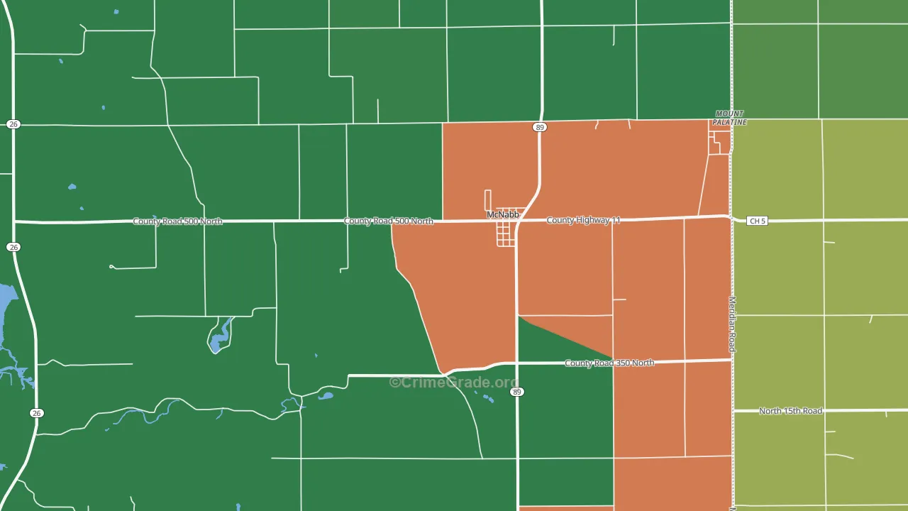 61335, IL Map of Theft Rates