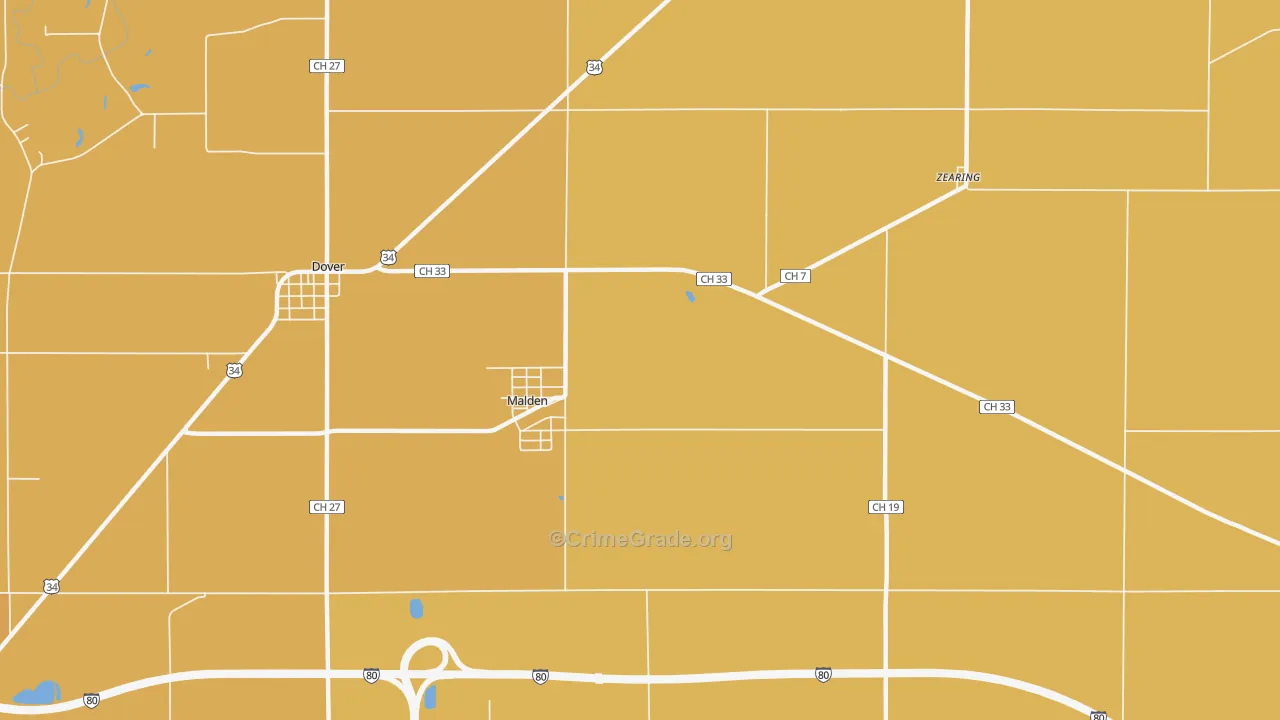 61337, IL Map of Theft Rates