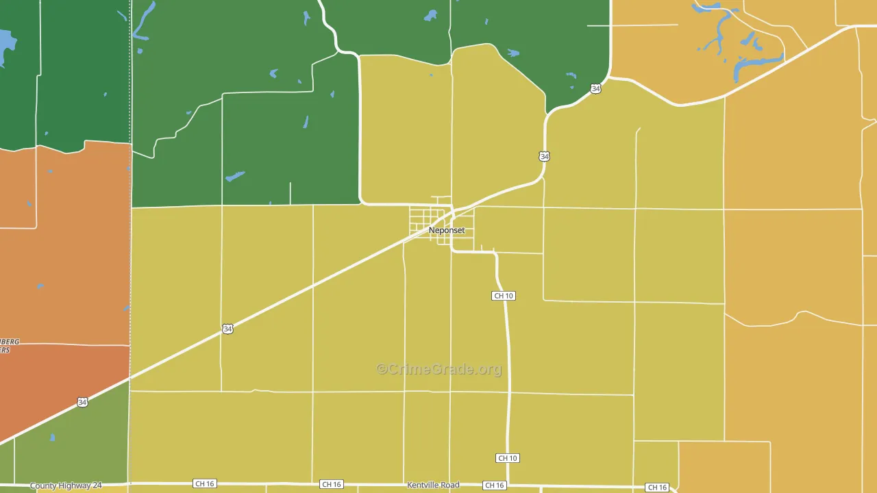 61345, IL Map of Theft Rates