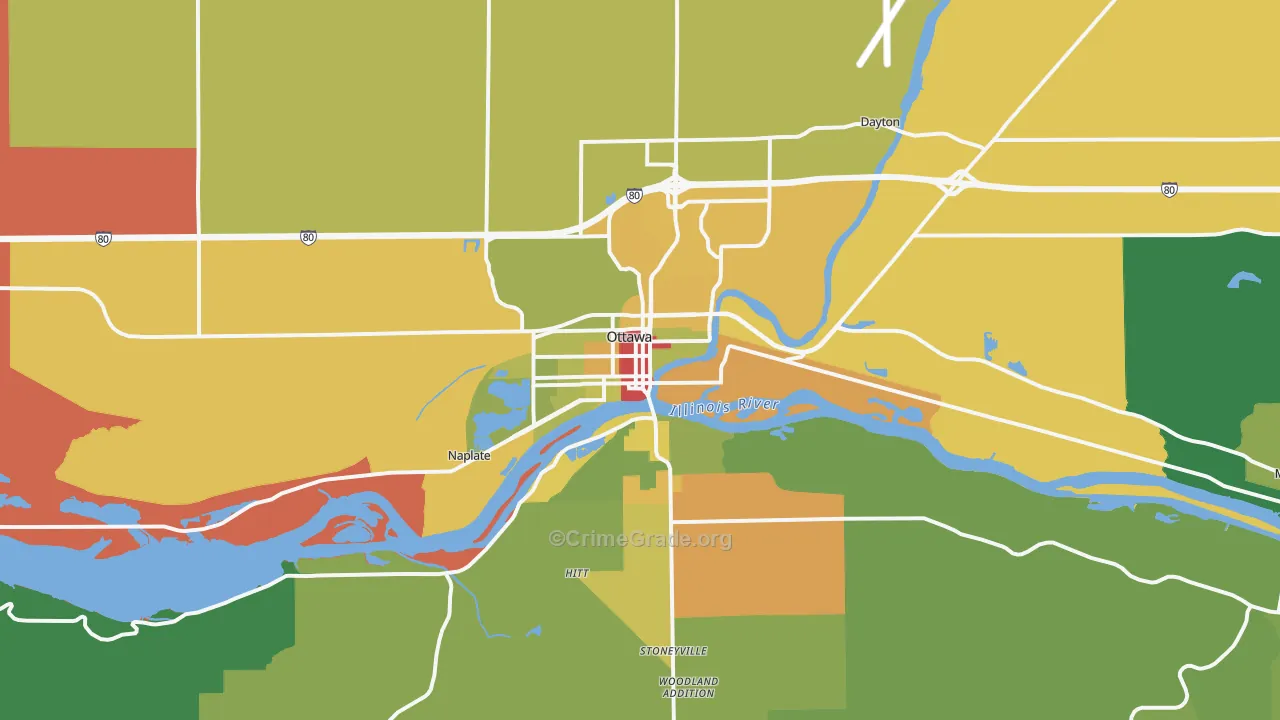 61350, IL Map of Theft Rates