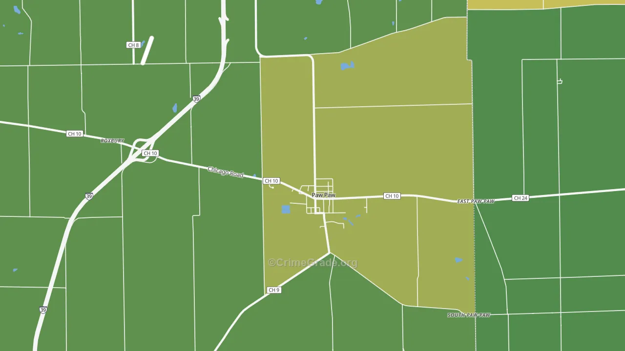 61353, IL Map of Theft Rates