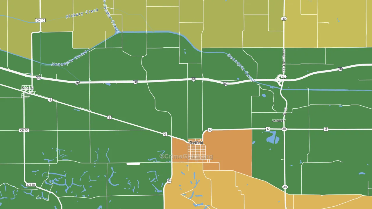 61361, IL Map of Theft Rates