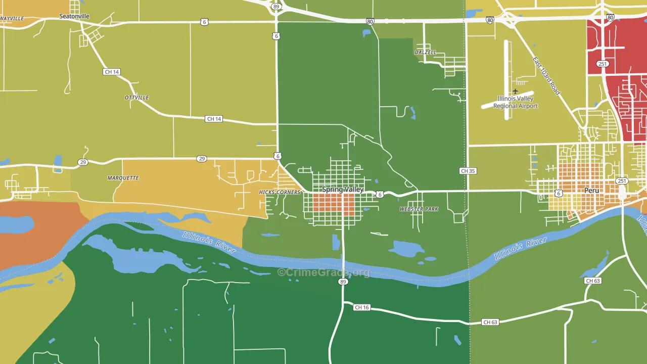 61362, IL Map of Theft Rates