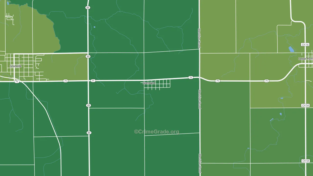 61363, IL Map of Theft Rates