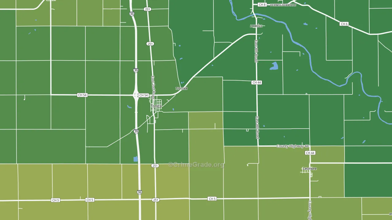 61370, IL Map of Theft Rates