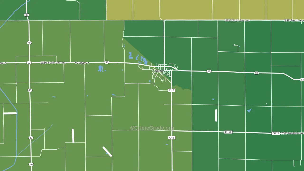 61376, IL Map of Theft Rates