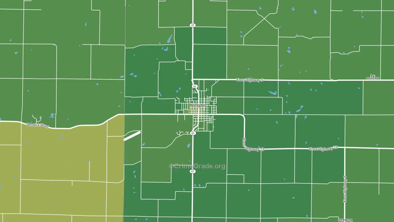 61410, IL Map of Theft Rates
