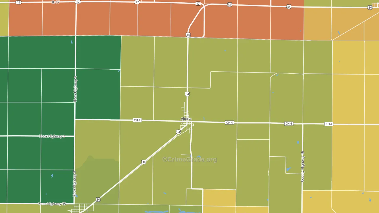 61414, IL Map of Theft Rates