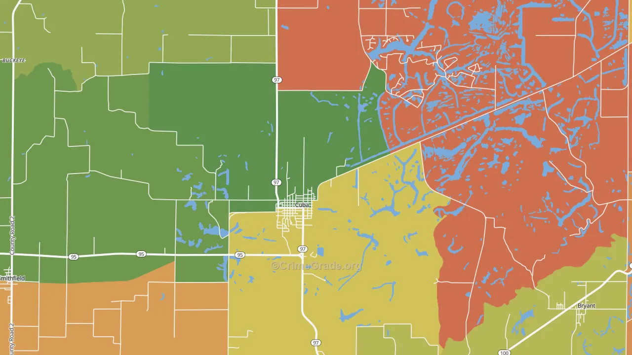 61427, IL Map of Theft Rates