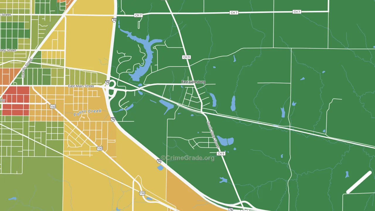 61430, IL Map of Theft Rates