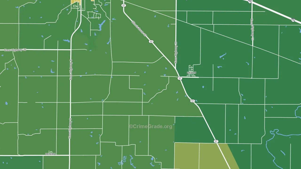 61436, IL Map of Theft Rates