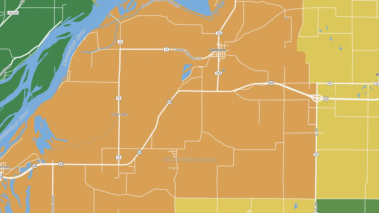 61437, IL Map of Theft Rates