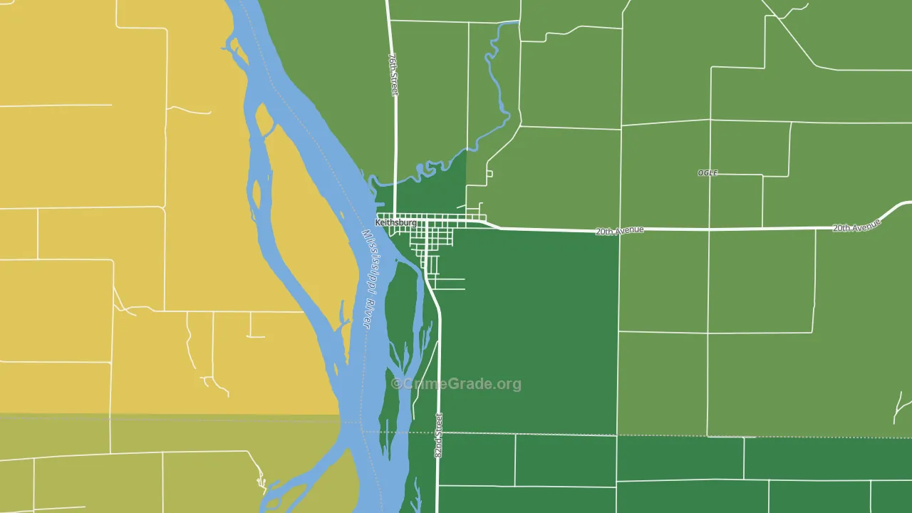 61442, IL Map of Theft Rates