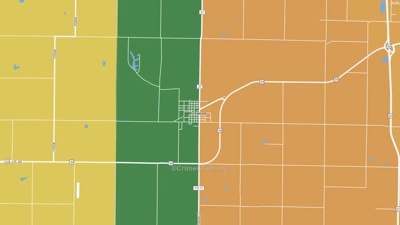 61447, IL Map of Theft Rates