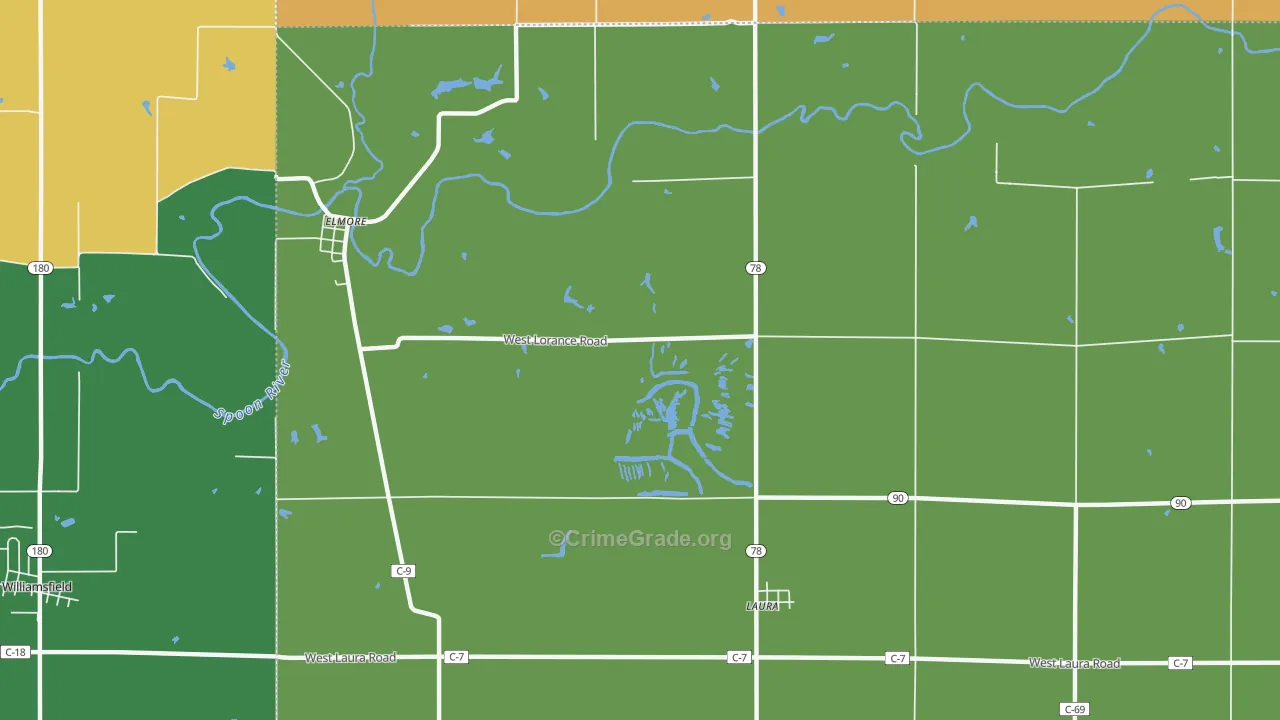 61451, IL Map of Theft Rates