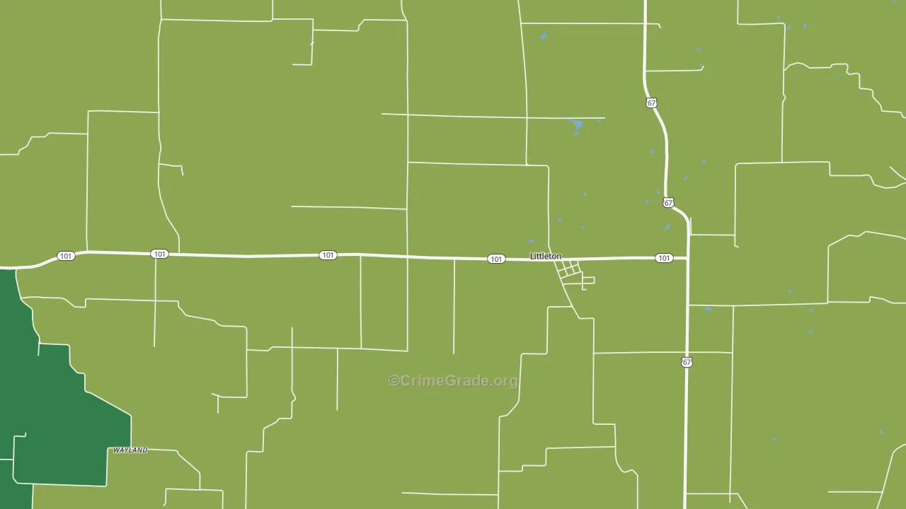 61452, IL Map of Theft Rates