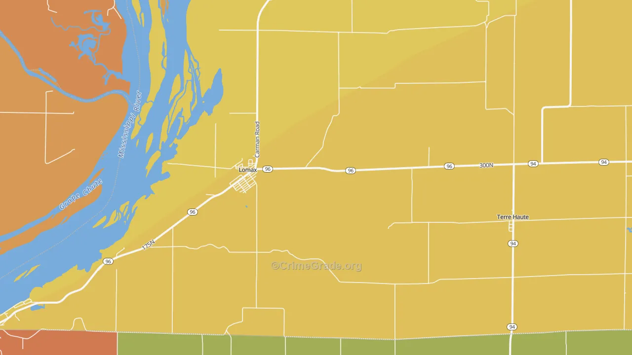 61454, IL Map of Theft Rates