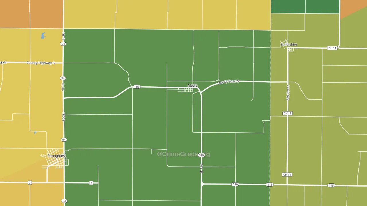 61460, IL Map of Theft Rates
