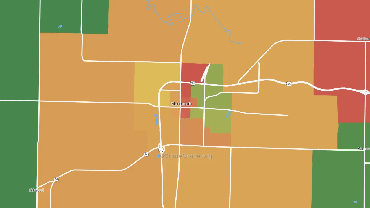 61462, IL Map of Theft Rates