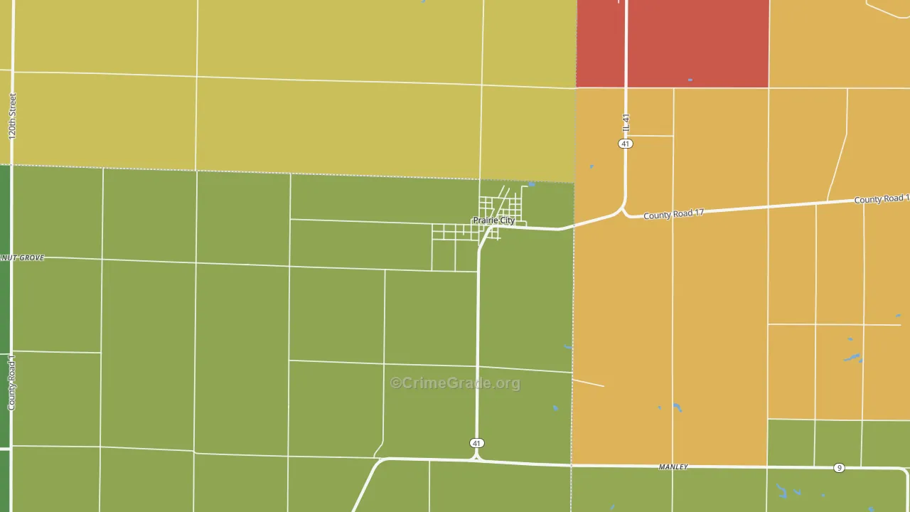 61470, IL Map of Theft Rates