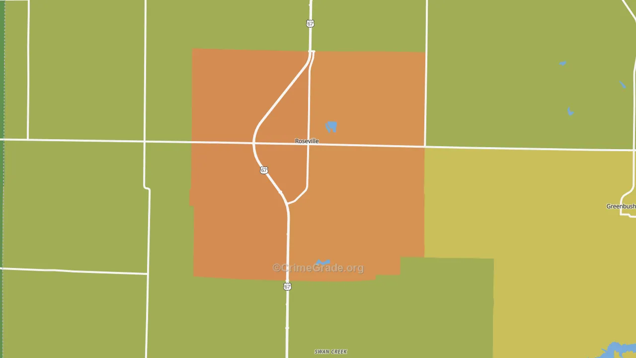 61473, IL Map of Theft Rates