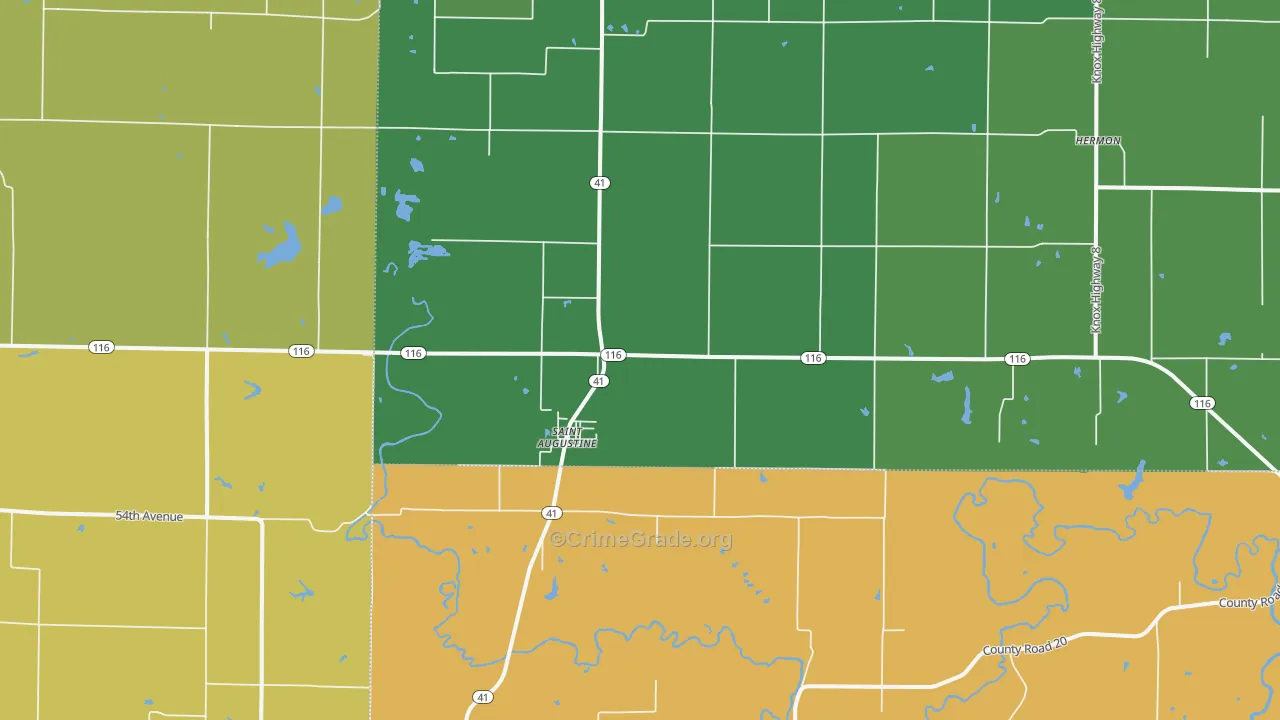 61474, IL Map of Theft Rates