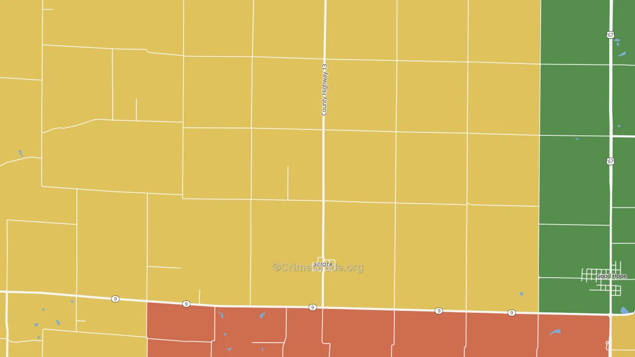 61475, IL Map of Theft Rates
