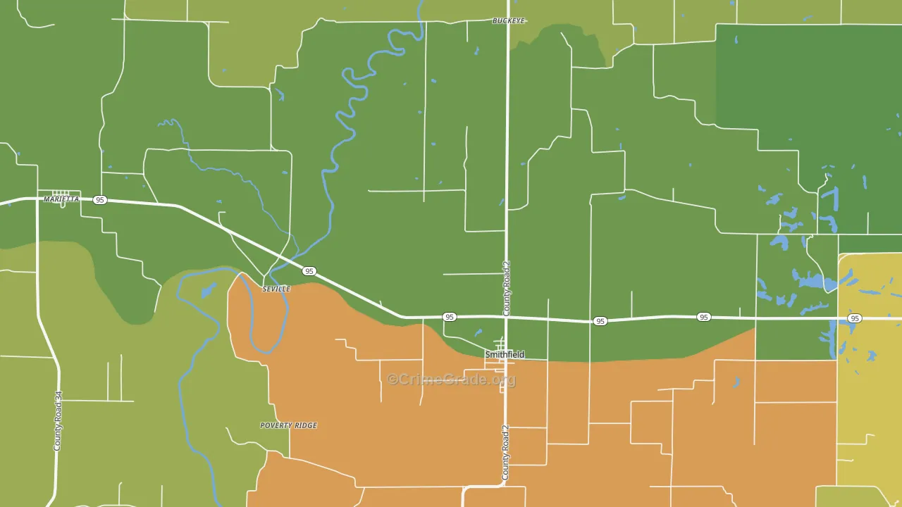 61477, IL Map of Theft Rates