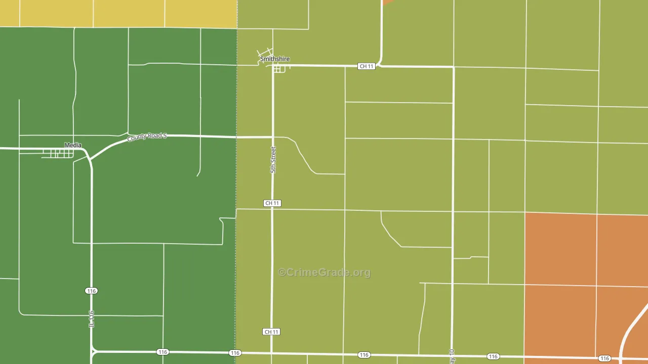 61478, IL Map of Theft Rates
