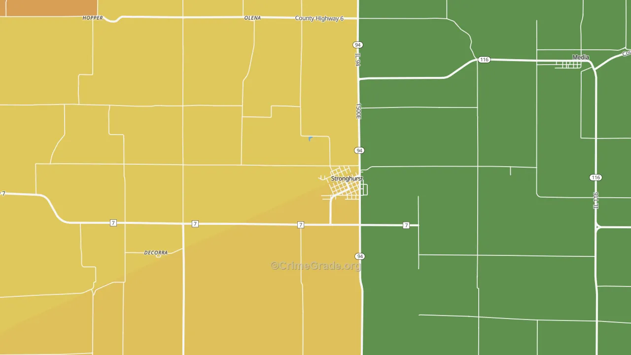 61480, IL Map of Theft Rates