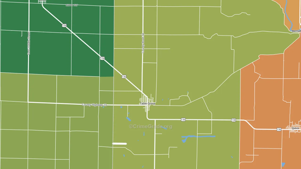 61482, IL Map of Theft Rates