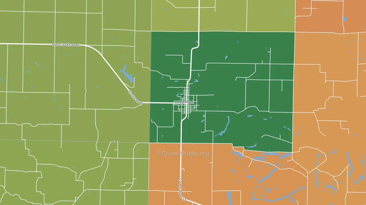 61484, IL Map of Theft Rates