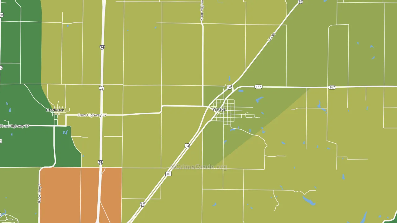 61488, IL Map of Theft Rates
