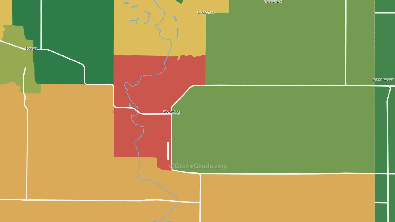 61491, IL Map of Theft Rates