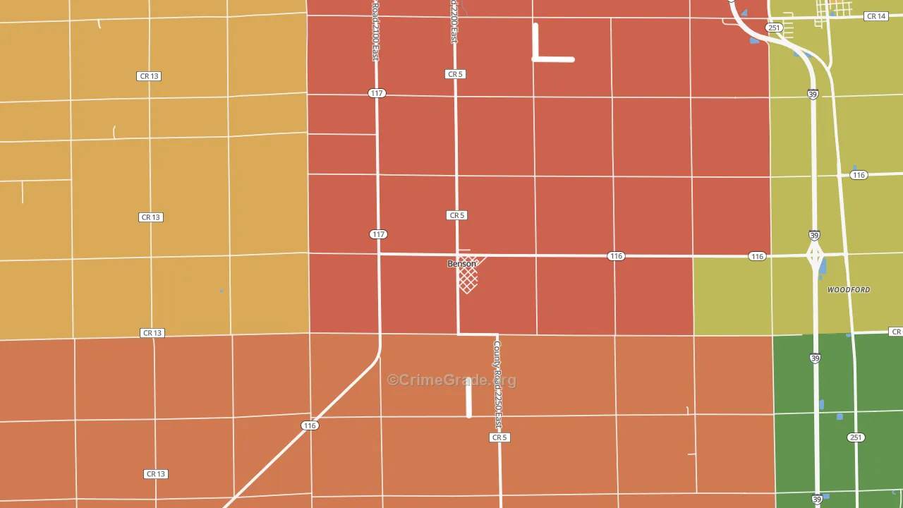 61516, IL Map of Theft Rates