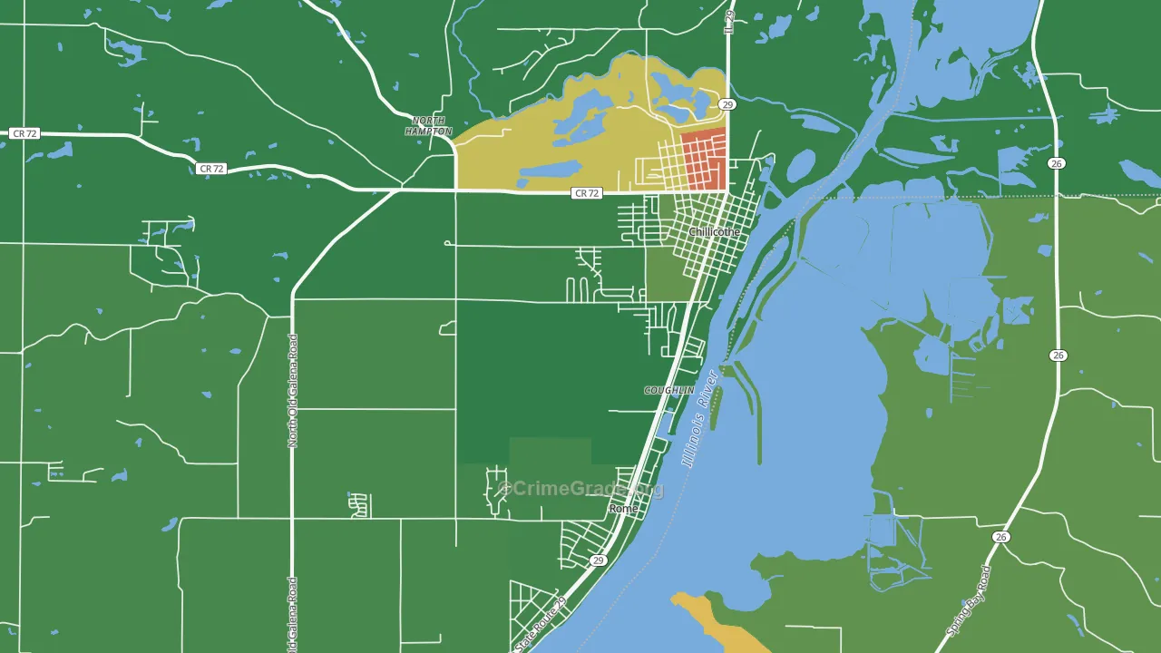 61523, IL Map of Theft Rates
