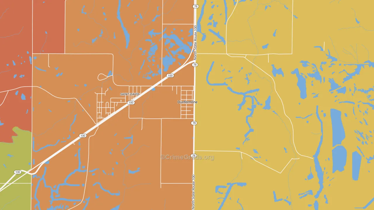 61524, IL Map of Theft Rates