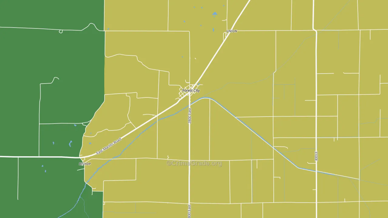 61532, IL Map of Theft Rates