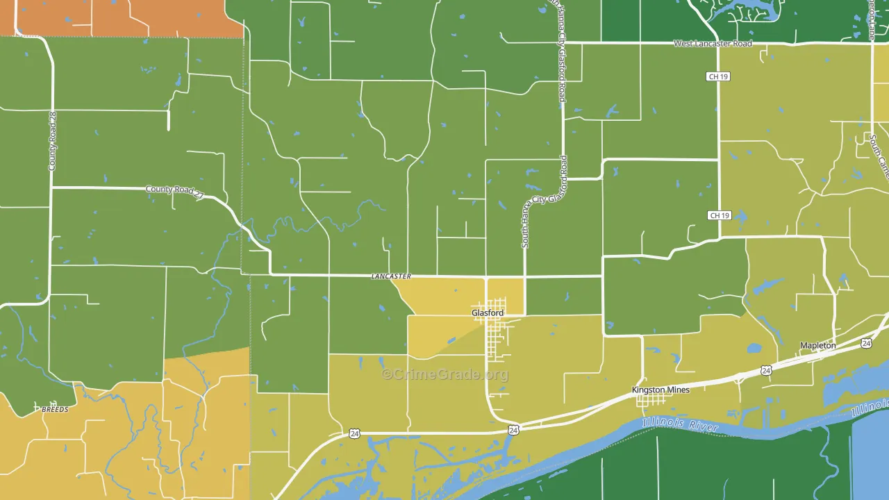 61533, IL Map of Theft Rates