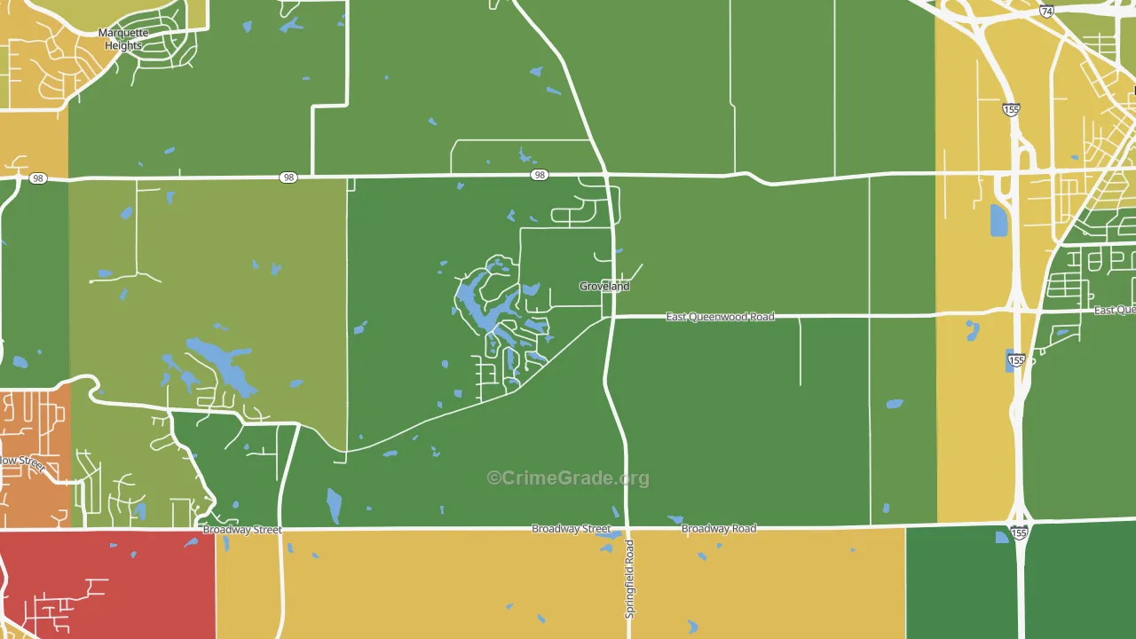 61535, IL Map of Theft Rates