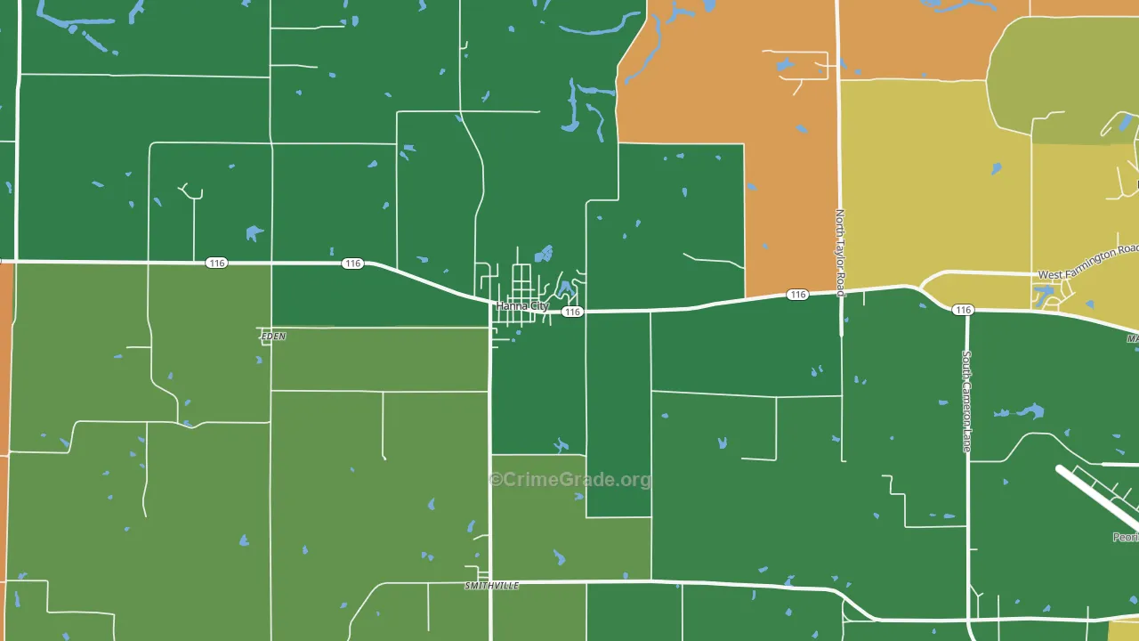 61536, IL Map of Theft Rates