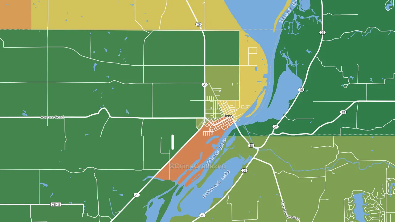 61537, IL Map of Theft Rates
