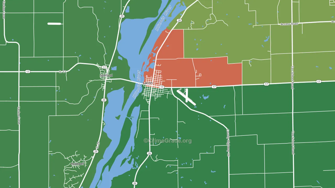 61540, IL Map of Theft Rates