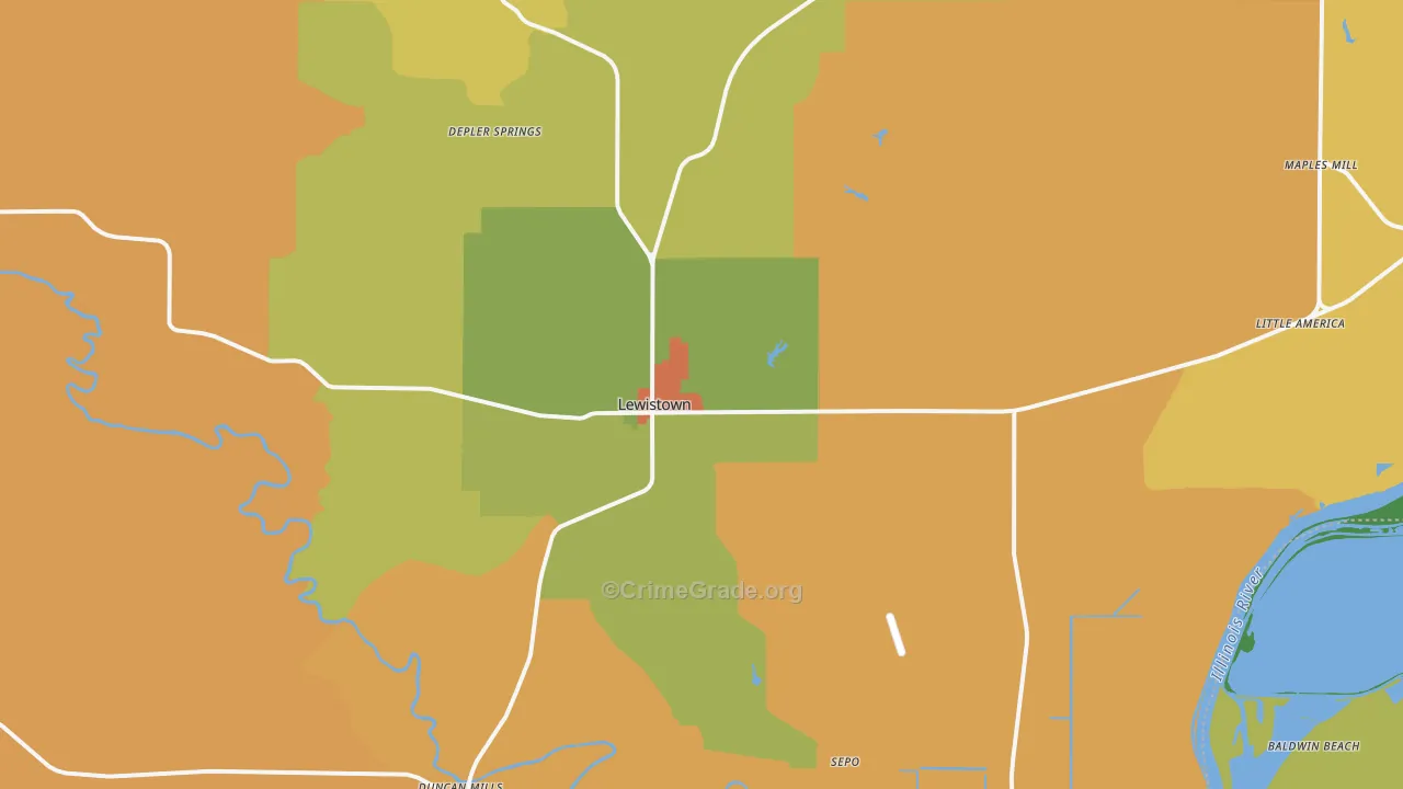 61542, IL Map of Theft Rates