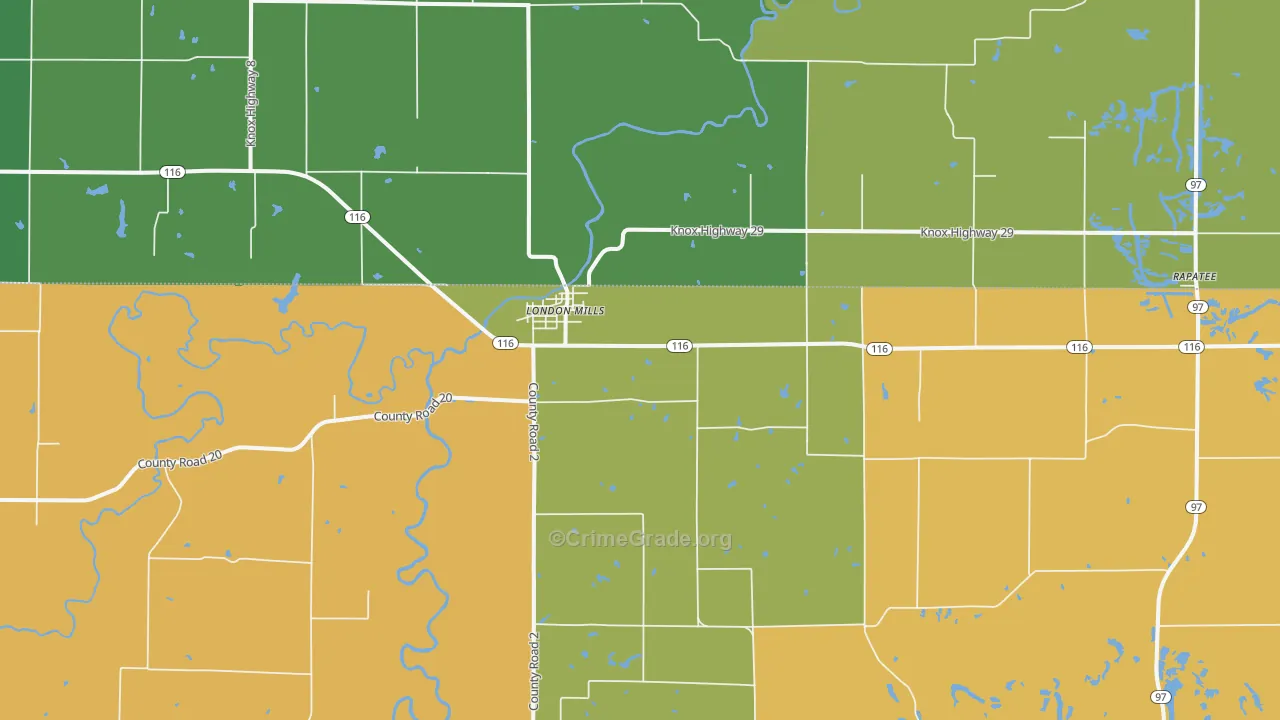 61544, IL Map of Theft Rates